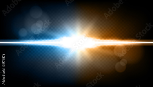Big Abstract Two Color Forces Lights Flare