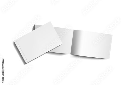 Open And Close Soft Cover Brochure On White