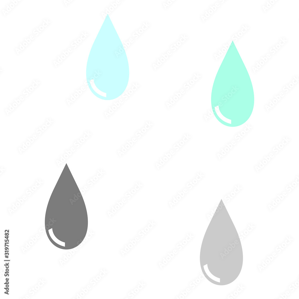 Water drop icon set, vector illustration sign Water drop icon set, vector illustration sign