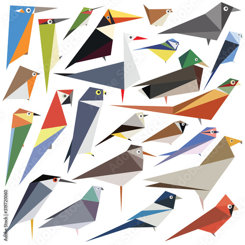 Simple bird designs set