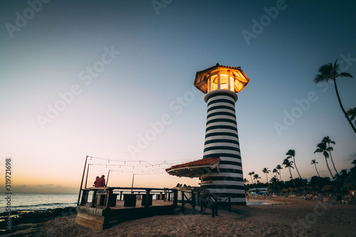 Lighthouse cafe at the beach