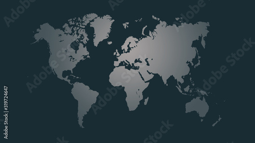 World map outline illustration as image