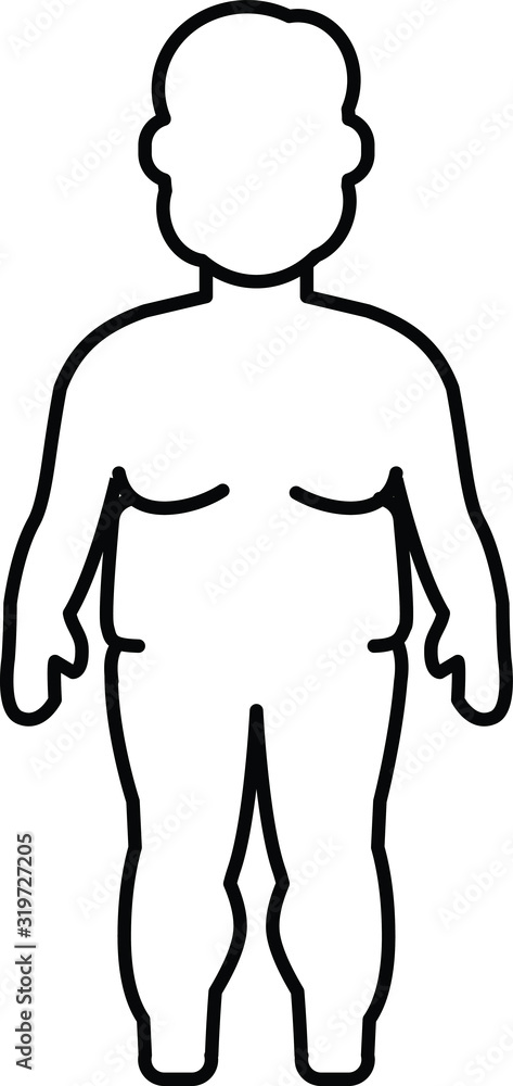 Overweight kid icon Overweight kid icon