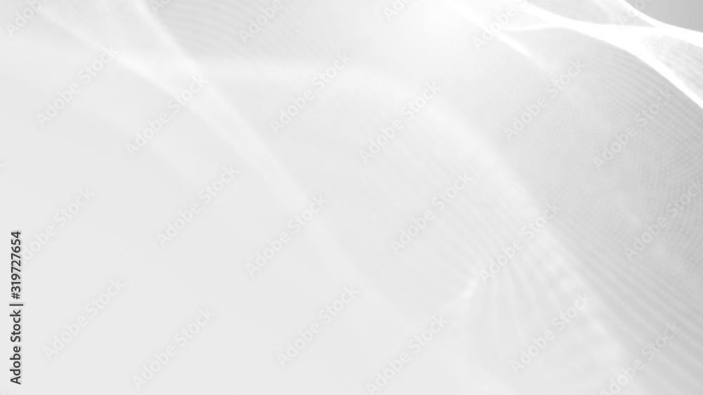 Obraz premium Dot white gray wave light technology texture background. Abstract big data digital concept. 3d rendering.