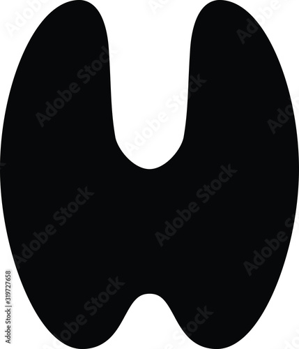 Thyroid icon, vector