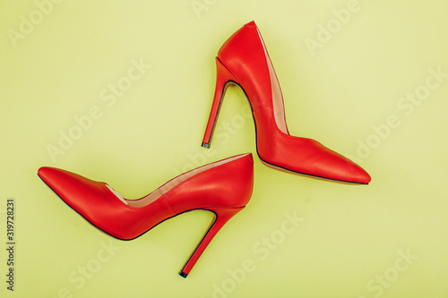 Red woman shoes. 