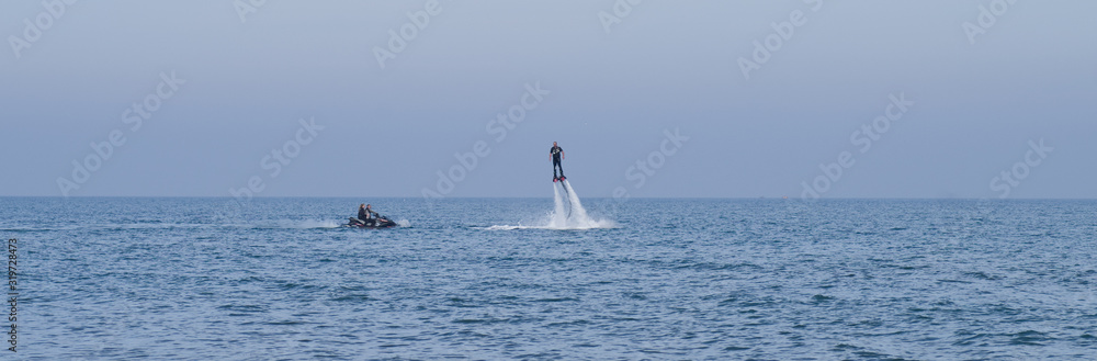 Naklejka premium Flyboard