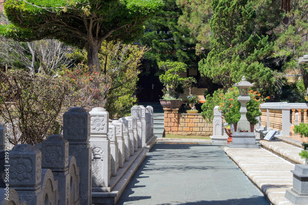 stone statues in a Buddhist monastery