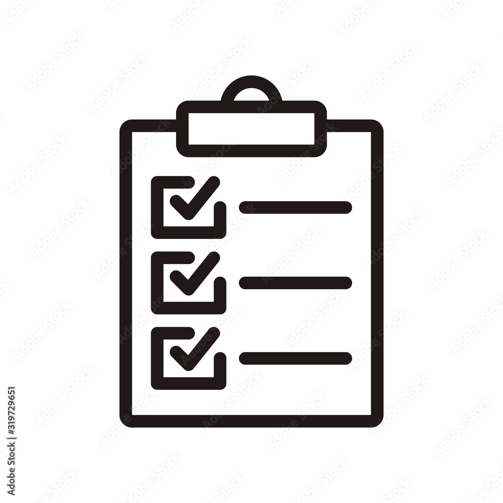 Clipboard, checklist, task icon in trendy outline style design. Vector graphic illustration. Clipboard icon for website design, logo, and ui. Editable vector stroke.Pixel perfect. EPS 10. Clipboard, checklist, task icon in trendy outline style design. Vector graphic illustration. Clipboard icon for website design, logo, and ui. Editable vector stroke.Pixel perfect. EPS 10.
