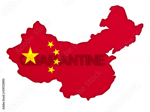 Map china on white backgrou...