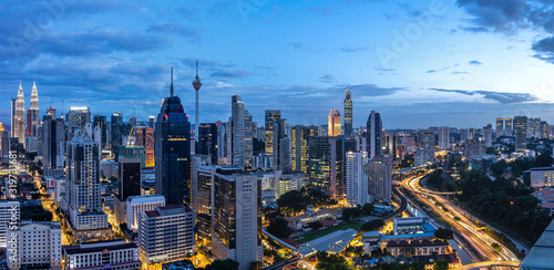 Canvas Print city at night