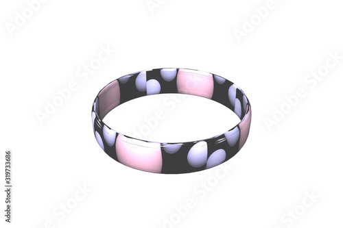  3D illustration wedding rings isolated on white background