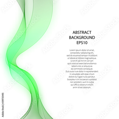 green wave. abstract pattern. vector background. eps 10