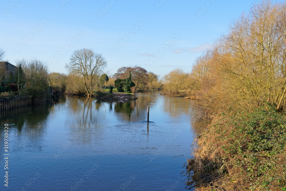 River Trent flowing gently through the countryside River Trent flowing gently through the countryside