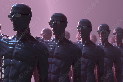 Fényképezés squad of artificial people