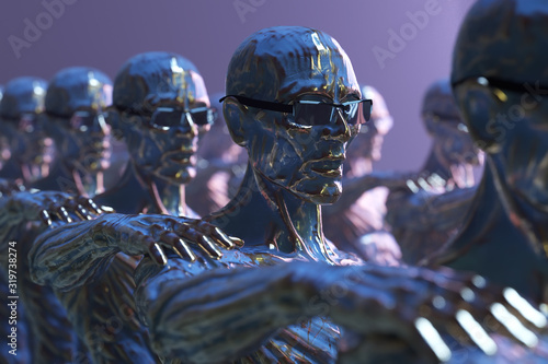 Fotografie squad of artificial people