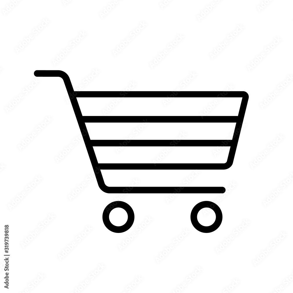 Shopping cart. Flat icon. Vector illustration. Shopping cart. Flat icon. Vector illustration.