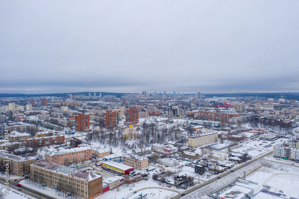 Fototapeta premium Winter in Petrozavodsk