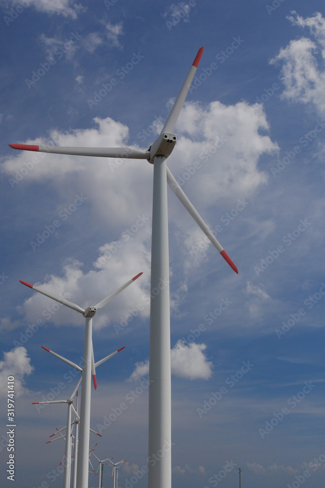 Wind generators. Green electricity. Cape Kaliakra, Bulgaria. Black Sea.