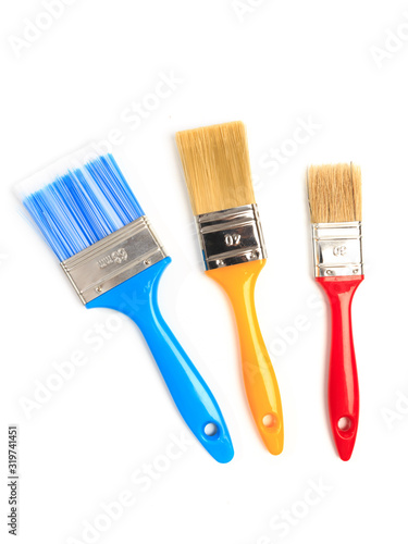 Wallpaper Mural set of paint brushes  isolated on a white background - Image Torontodigital.ca