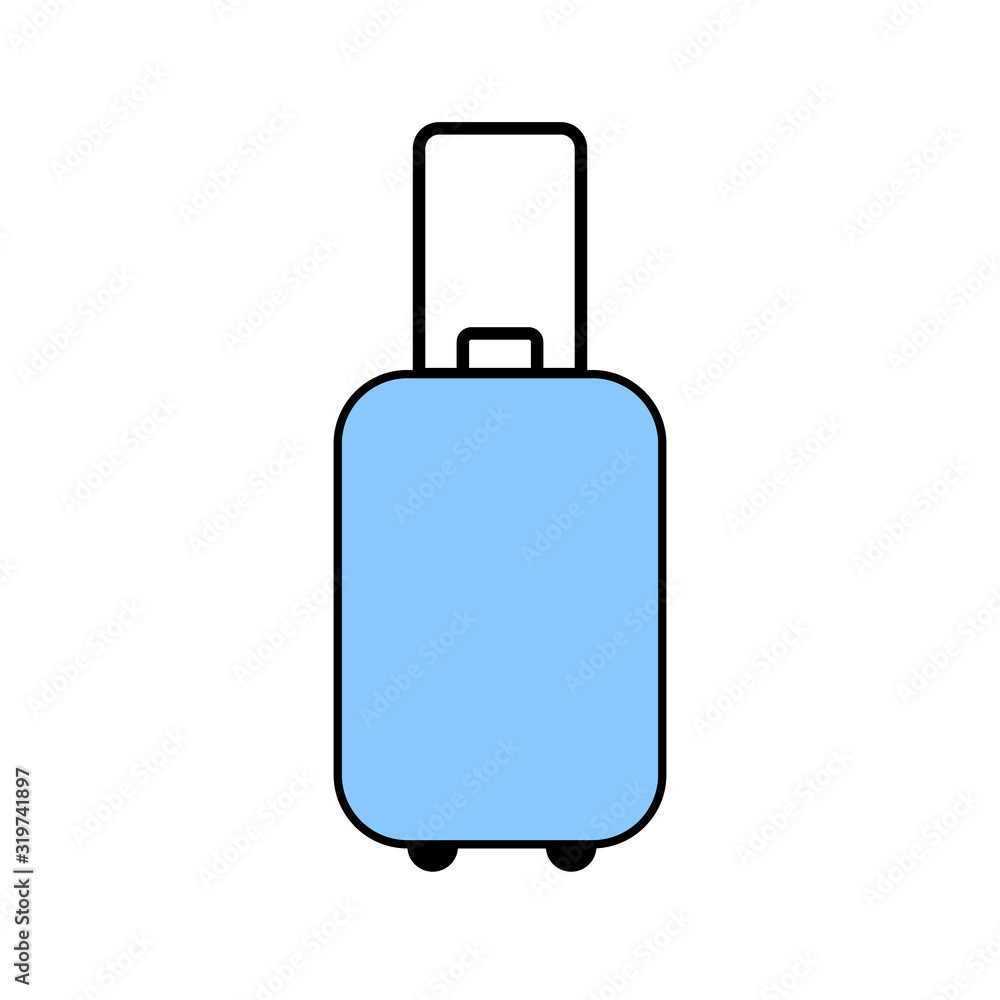 Suitcase flat icon. Baggage symbol. Vector illustration. Suitcase flat icon. Baggage symbol. Vector illustration.