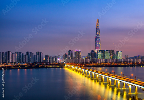 seoul skyline at night south korea