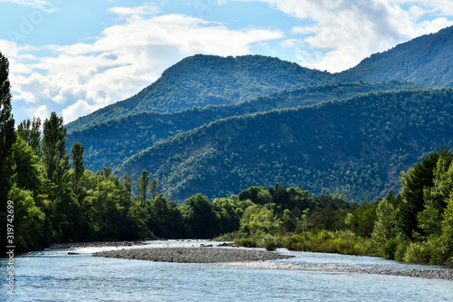 lake in mountains, photo as a background , in janovas fiscal sobrarbe , huesca aragon province photo