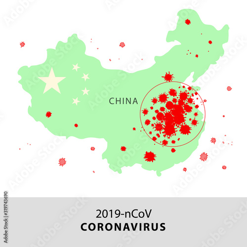 map of china coronavirus infographics vector virus infection 2019 ncov
