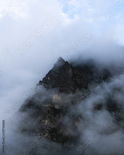 Misty peak in High Tatras mountains Slovakia
