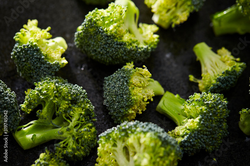 Cut broccoli background