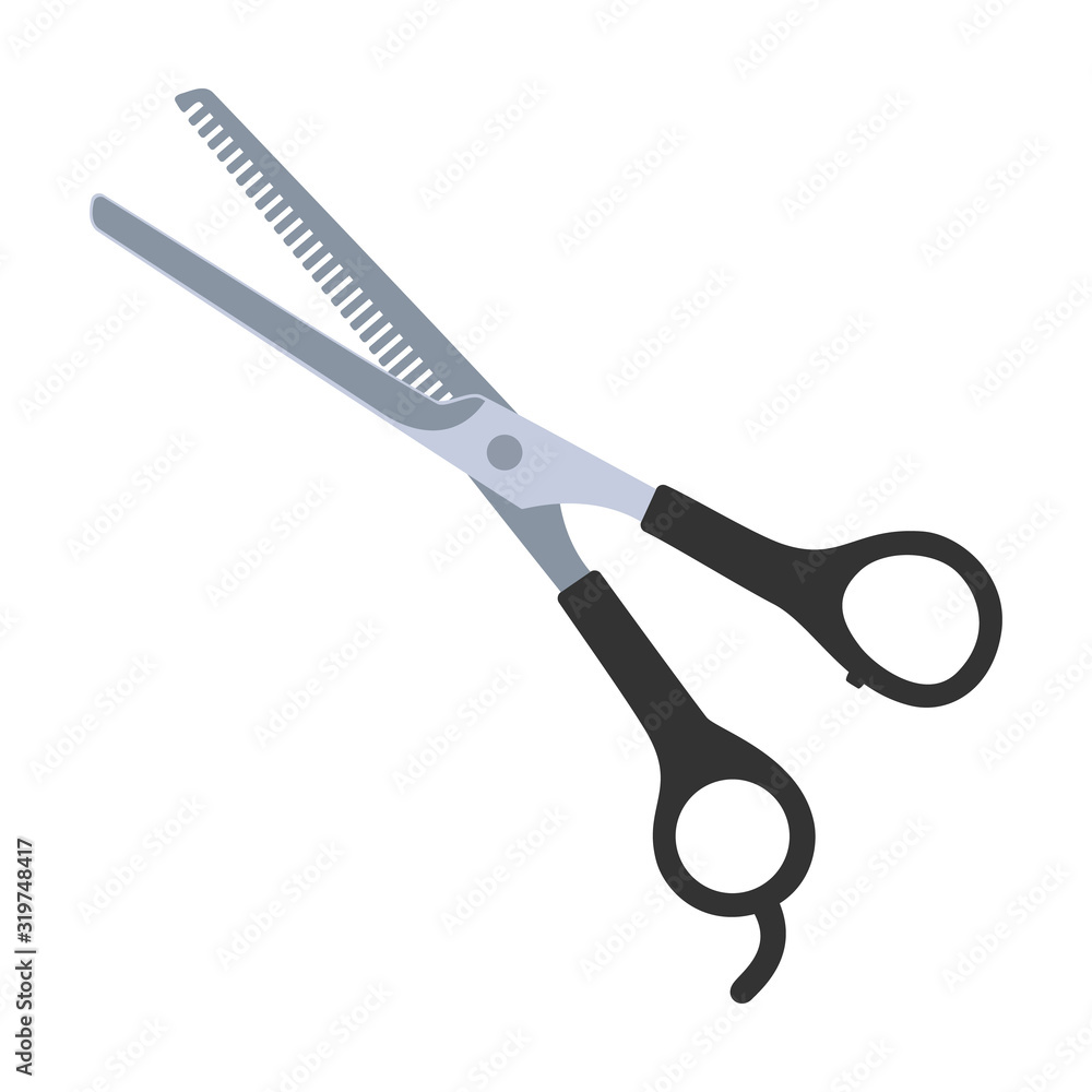 Scissor for haircut. Barber scissors. Abstract concept, icon. Vector illustration on white background. Scissor for haircut. Barber scissors. Abstract concept, icon. Vector illustration on white background.
