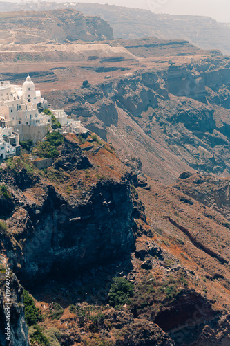 Foto Classical casual view on the decoration and architecture of Oia village Santorin