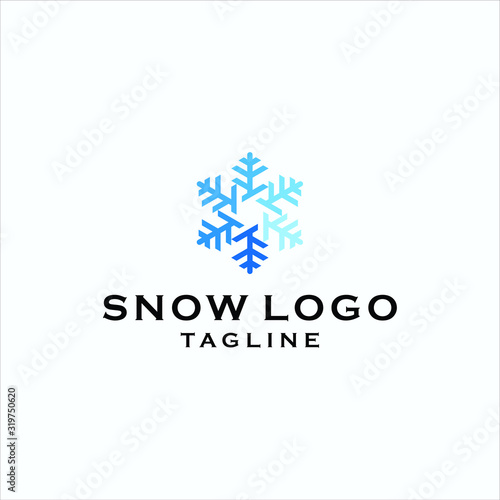 snow logo icon illustration vector design template premium quality