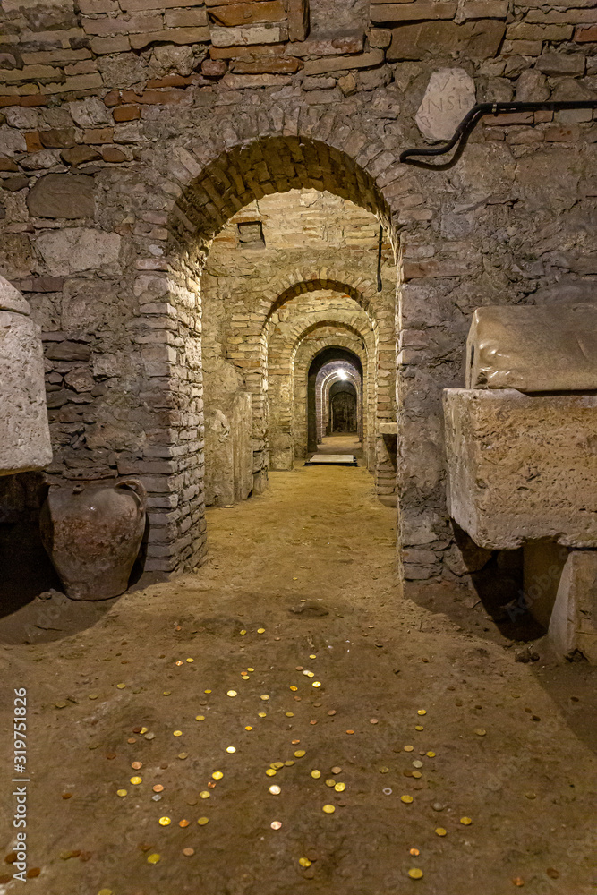 Fototapeta premium ancient underground crypts