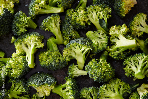 Cut broccoli background