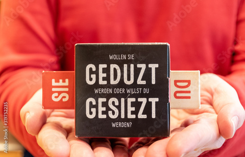 Billede på lærred learning German formal and informal you