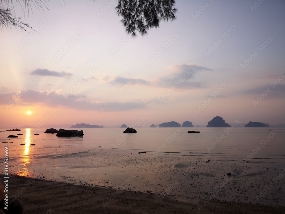 Sonnenuntergang Krabi Thailand Sonnenuntergang Krabi Thailand