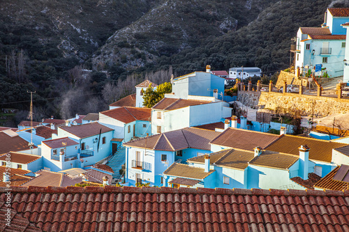 The Famous Smurf village Juzcar in Andalusia Spain photo