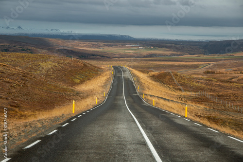 Road through the middle of the desert