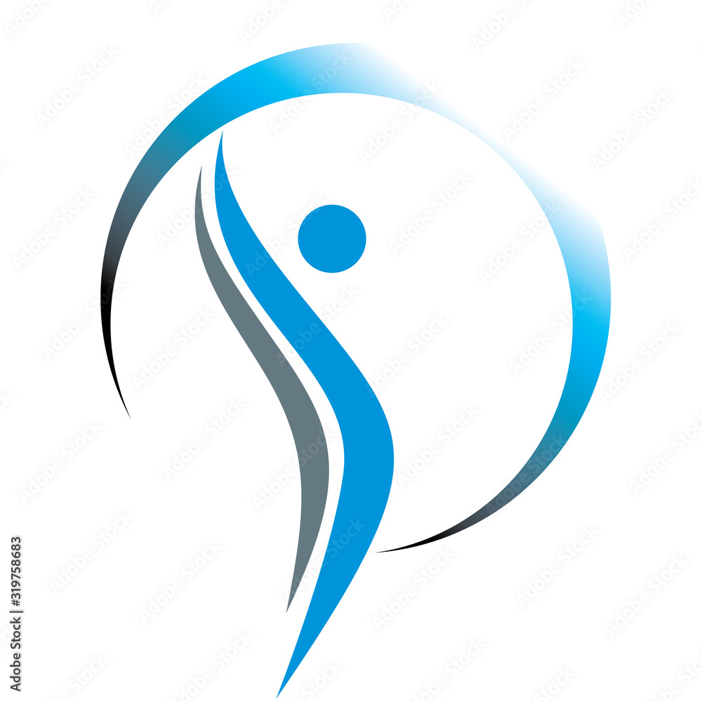 Fototapeta premium Human body image logo vector ilustration