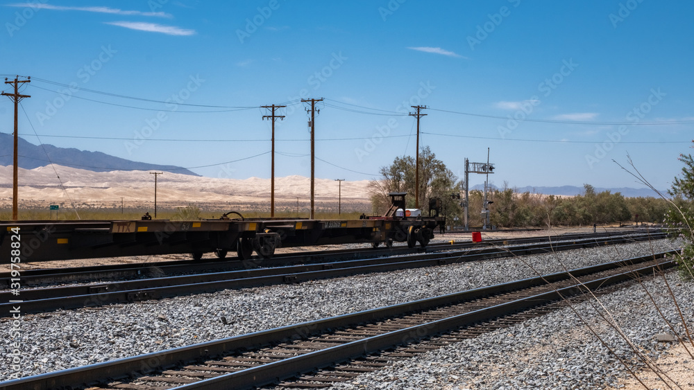 Fototapeta premium railway in the desert of California
