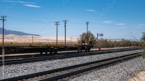 railway in the desert of California