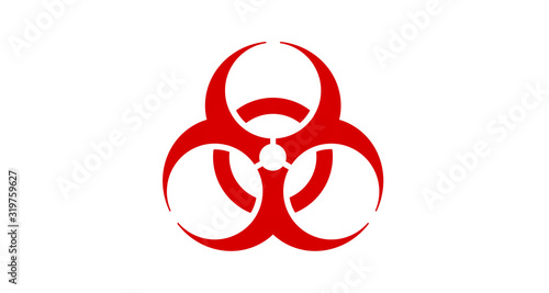 Biohazard as biological hazar icon outline image photo