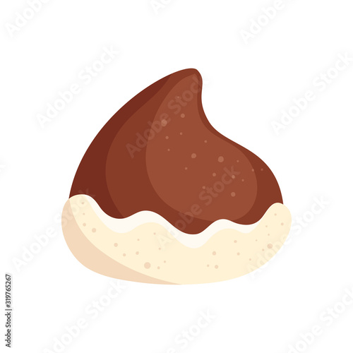 delicious chocolate chip isolated icon