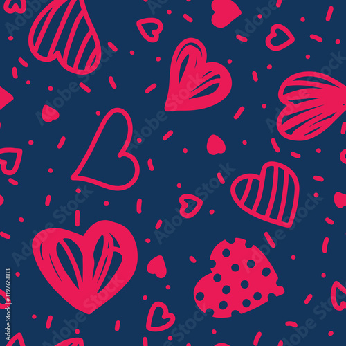 Hearts Seamless pattern for Valentine day