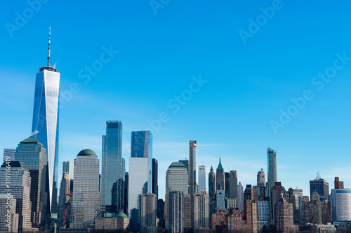 Lower Manhattan New York City Skyline along the Hudson River © James