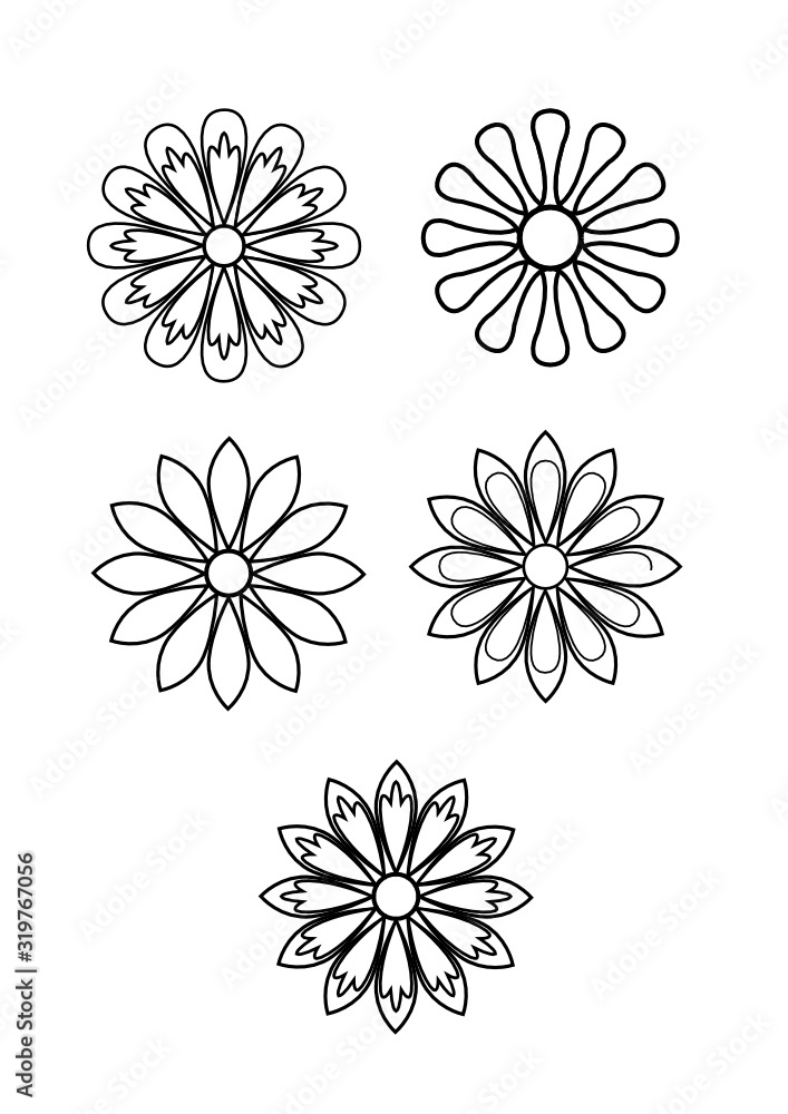 Symmetric flower assets Symmetric flower assets
