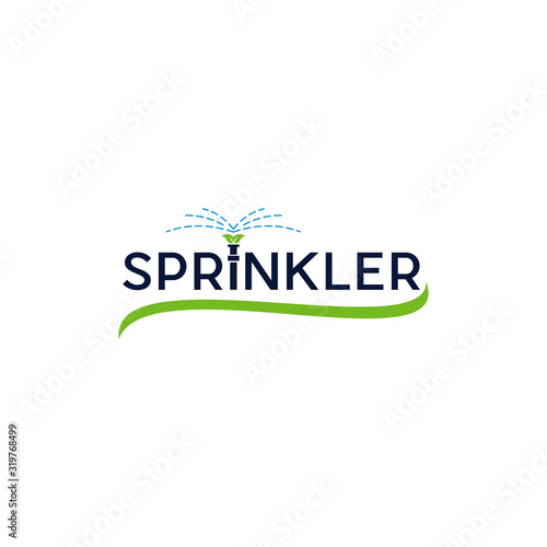 Sprinkler Irrigation Brand Text Abstract Creative Business Modern Logo Design Template Element Vector