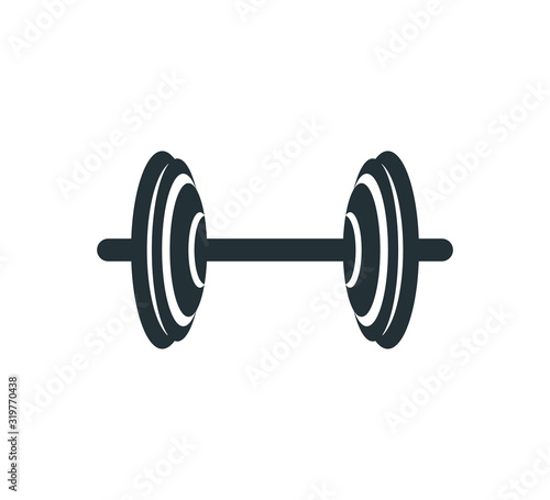 gym small middle weight lift barbel vector logo design