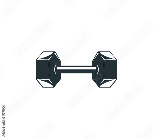gym small middle weight lift barbel vector logo design